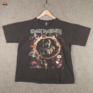 Iron Maiden Era Evil T-Shirt Black RARE Vintage Short Sleeve Pullover Men's Sz M